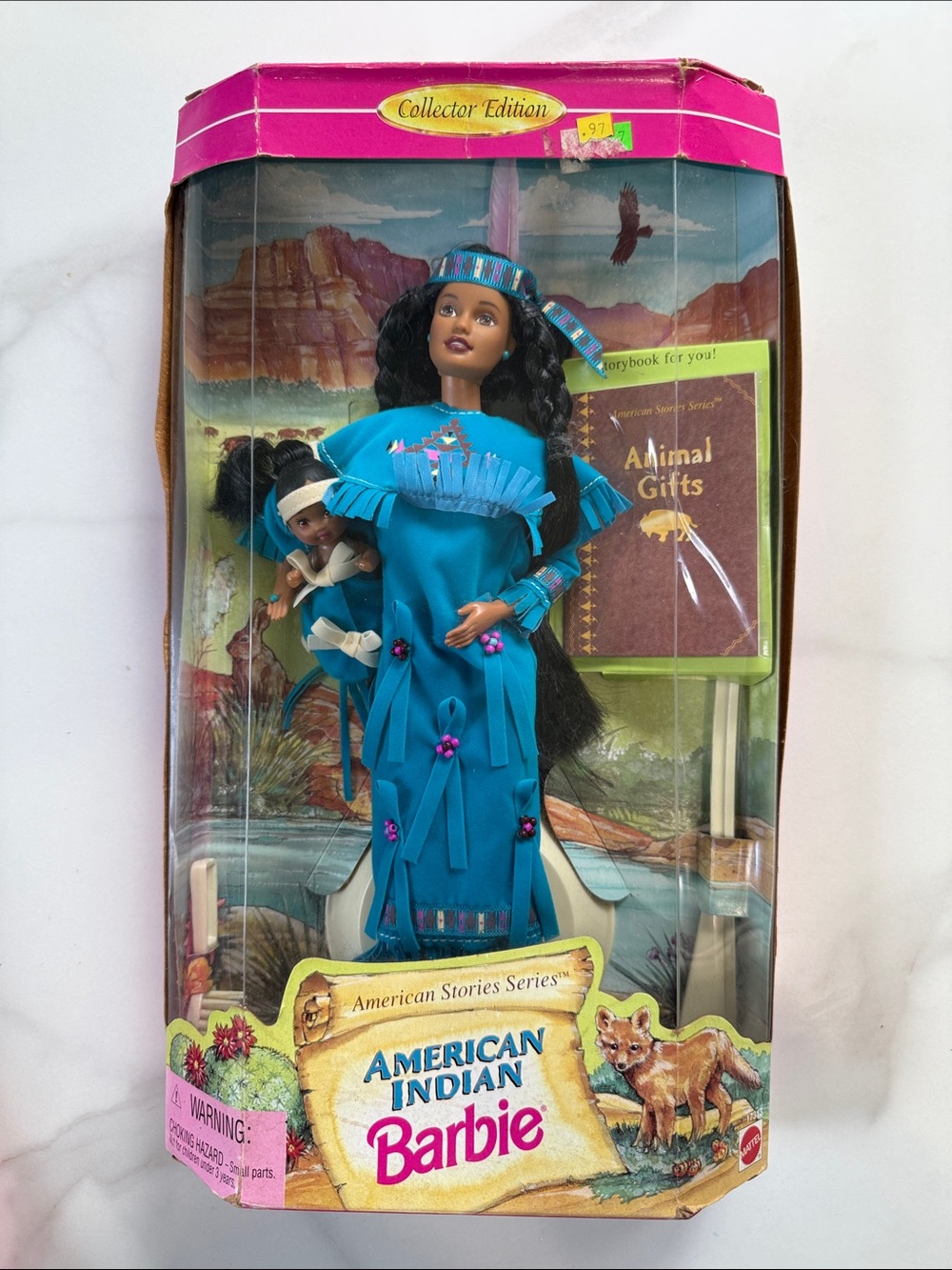 Barbie American Indian Barbie in Turquoise Outfit with Purple Accents